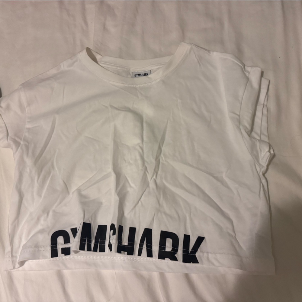 Gymshark White Tee with Black Logo